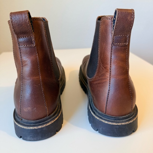 Birkenstock Women’s Highwood Slip On Leather Boots Brown EU 39 8 8.5 Unisex EUC - Picture 2 of 11